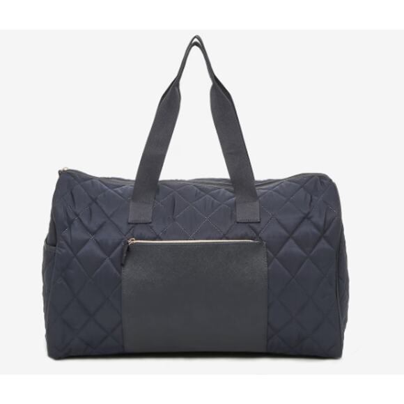 Brand new authentic DSW Exclusive Quilted Weekender Bag-Navy - Picture 1 of 2